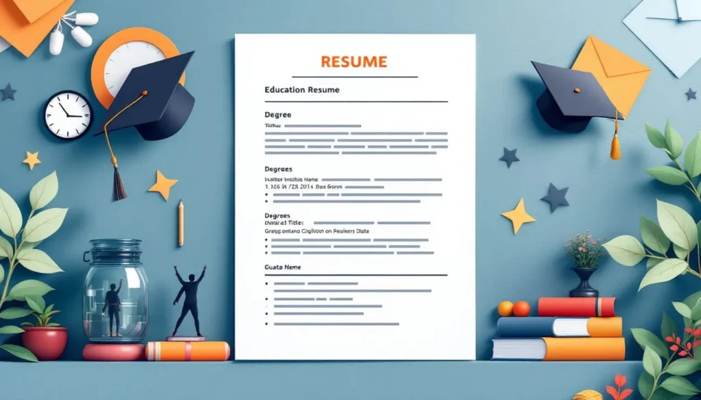 การใส่ข้อมูลการศึกษาในเรซูเม่